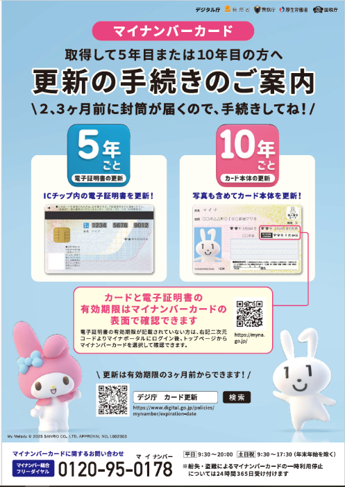 マイナンバーカード更新の手続きご案内